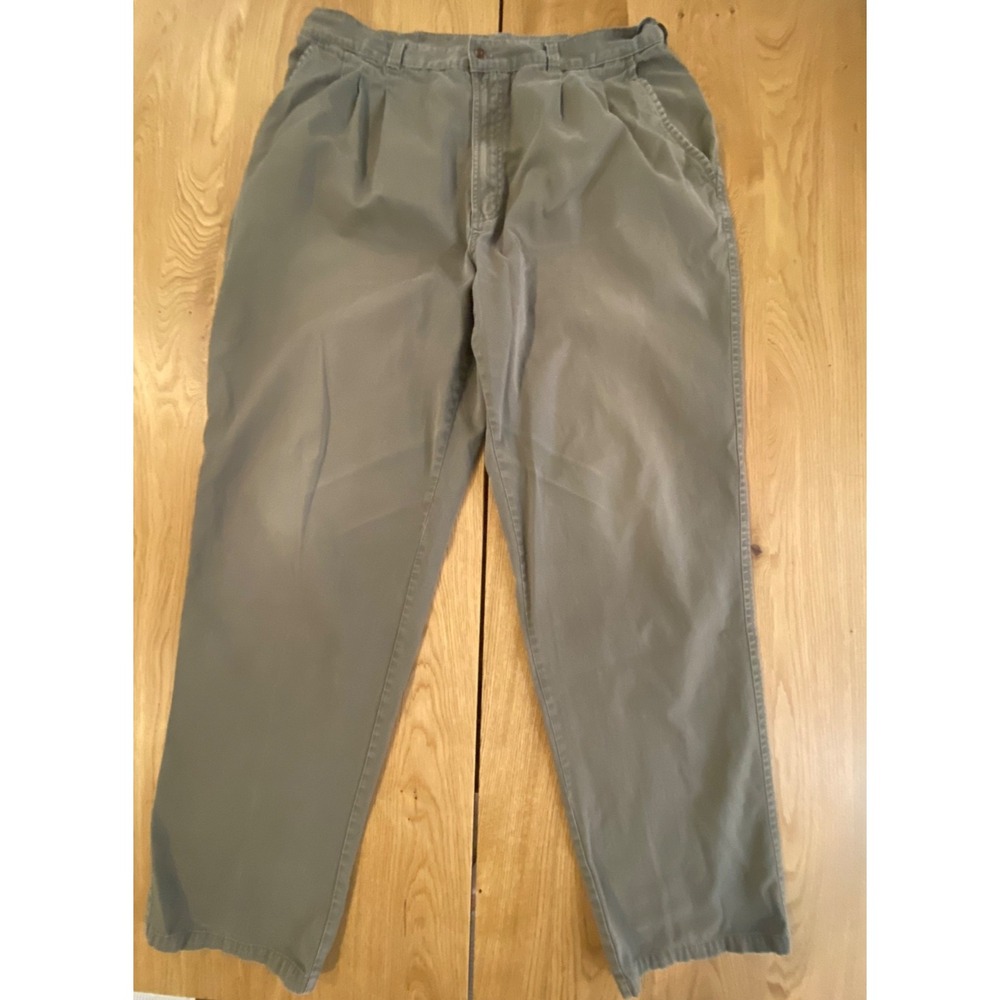 Vintage Bugle Boy Company Pants Pleated Men's Size 36 Green Preppy Classic